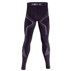 Iron-IC Funktionsunterwäsche Hose Tight (atmungsaktiv) Performance Lang Schwarz/grau Herren