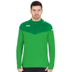 JAKO Sport-Langarmshirt Ziptop Champ 2.0 (100% Polyester) Grün Herren