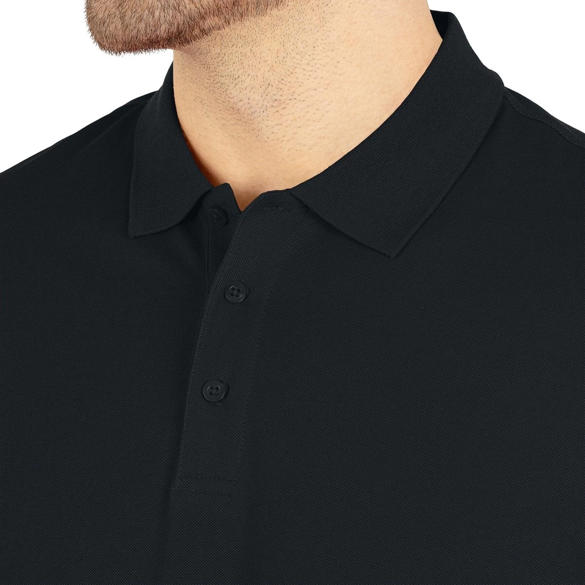 JAKO Freizeit-Polo Doubletex (Polyester/Baumwolle) Schwarz Herren 5 JAKO Freizeit-Polo Doubletex (Polyester/Baumwolle) Schwarz Herren – Bild 3