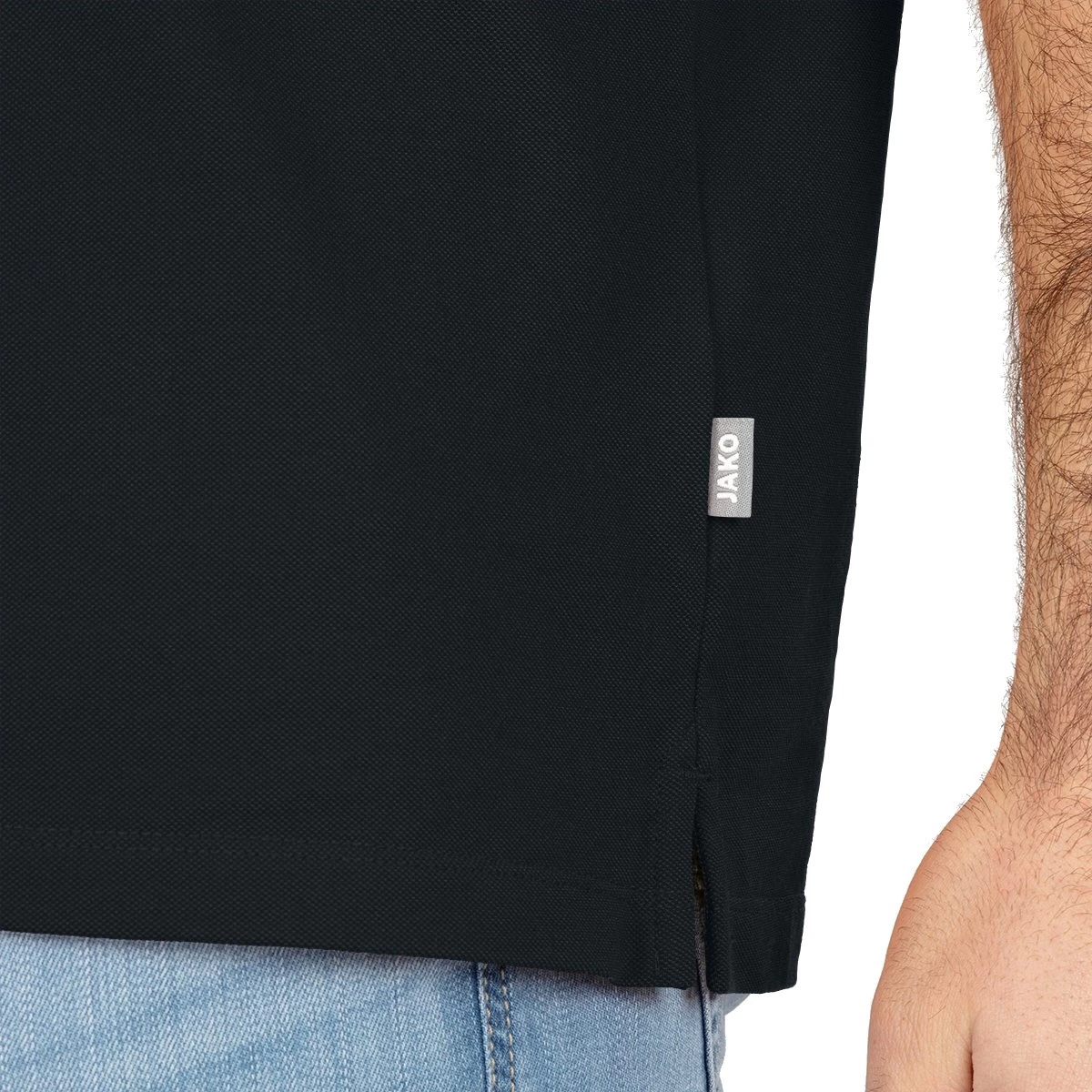JAKO Freizeit-Polo Doubletex (Polyester/Baumwolle) Schwarz Herren 7 JAKO Freizeit-Polo Doubletex (Polyester/Baumwolle) Schwarz Herren – Bild 5