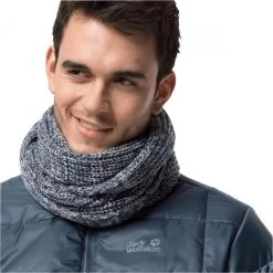 Jack Wolfskin Strickschlauchschal (Halstuch) Snow Flurry Loop Dunkelblau