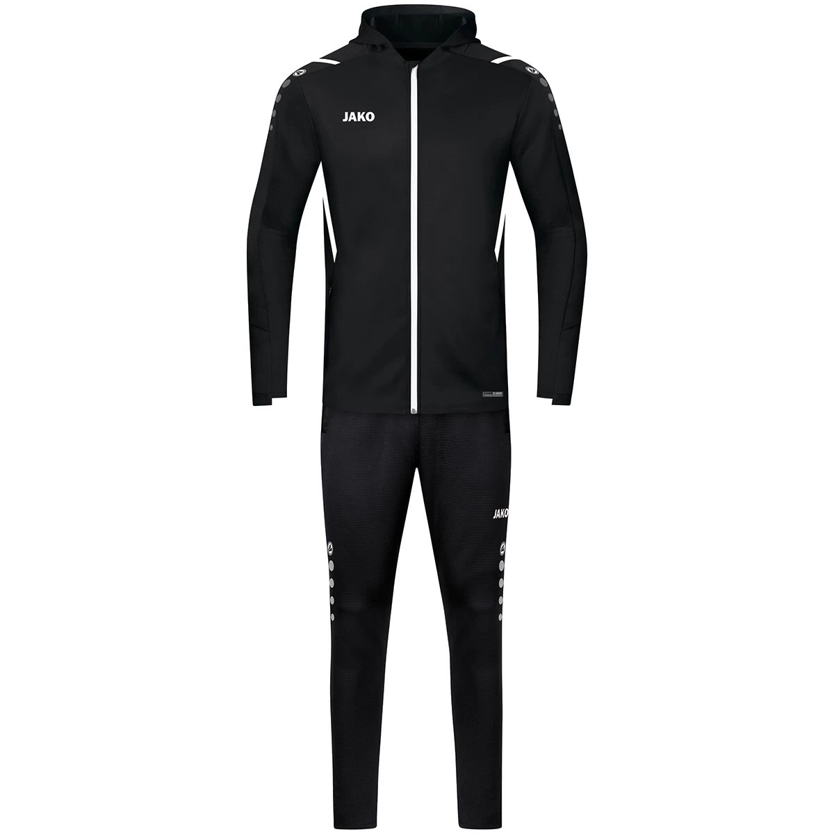 JAKO Trainingsanzug Challenge Mit Kapuze (Jacke Und Hose) Schwarz/weiss Herren 8 JAKO Trainingsanzug Challenge Mit Kapuze (Jacke Und Hose) Schwarz/weiss Herren – Bild 6