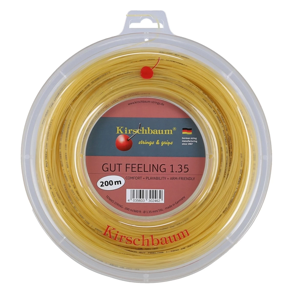 Kirschbaum Tennissaite Gut Feeling (Armschonung+Touch) Natur 200m Rolle 3 Kirschbaum Tennissaite Gut Feeling (Armschonung+Touch) Natur 200m Rolle