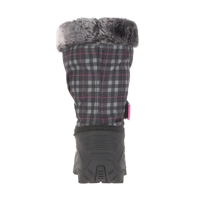 Kamik Winterschuhe Mini - Nahtversiegeltes Nylon, Kunstfell-Schneekragen, Wasserabweisend - Schwarz/pink Kinder 6 Kamik Winterschuhe Mini - Nahtversiegeltes Nylon, Kunstfell-Schneekragen, Wasserabweisend - Schwarz/pink Kinder – Bild 4