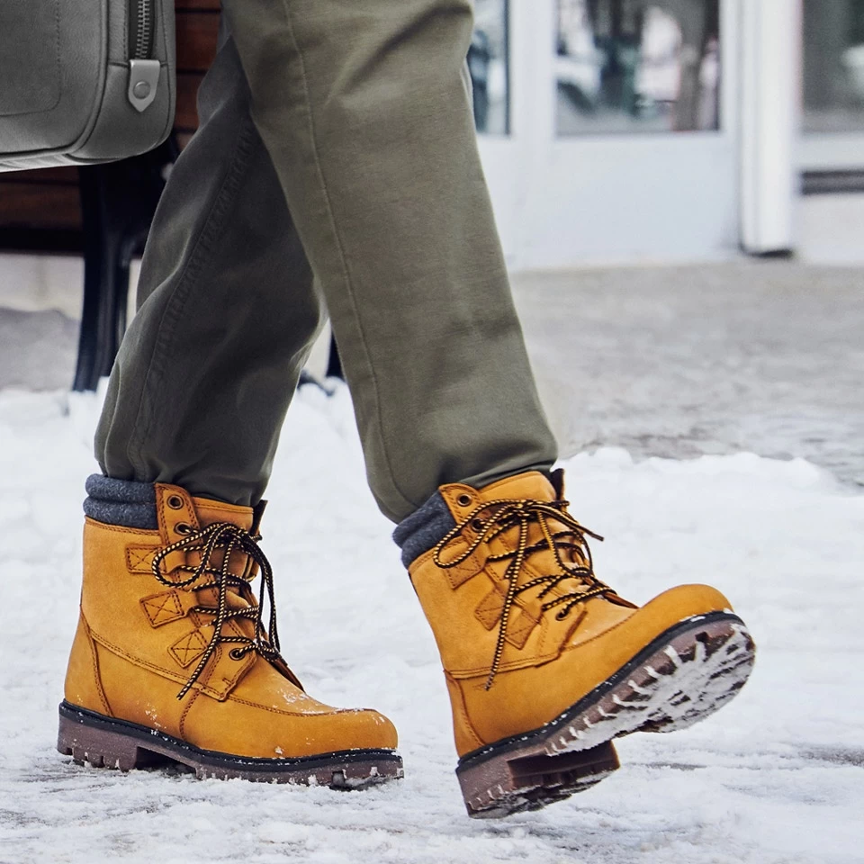 Kamik Winterstiefel Takodam Nubukleder+Filzkragen Hellbraun Herren 6 Kamik Winterstiefel Takodam Nubukleder+Filzkragen Hellbraun Herren – Bild 4