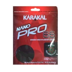 Karakal Badmintonsaite Nano Pro 66 Schwarz 10m Set