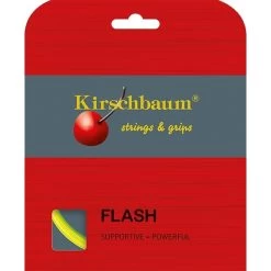 Kirschbaum Tennissaite Flash (Haltbarkeit+Power) Gelb 12m Set