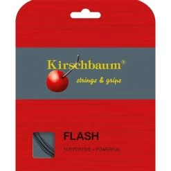 Kirschbaum Tennissaite Flash (Haltbarkeit+Power) Schwarz 12m Set