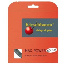 Kirschbaum Tennissaite Max Power Rough (Haltbarkeit+Spin) Silber 12m Set