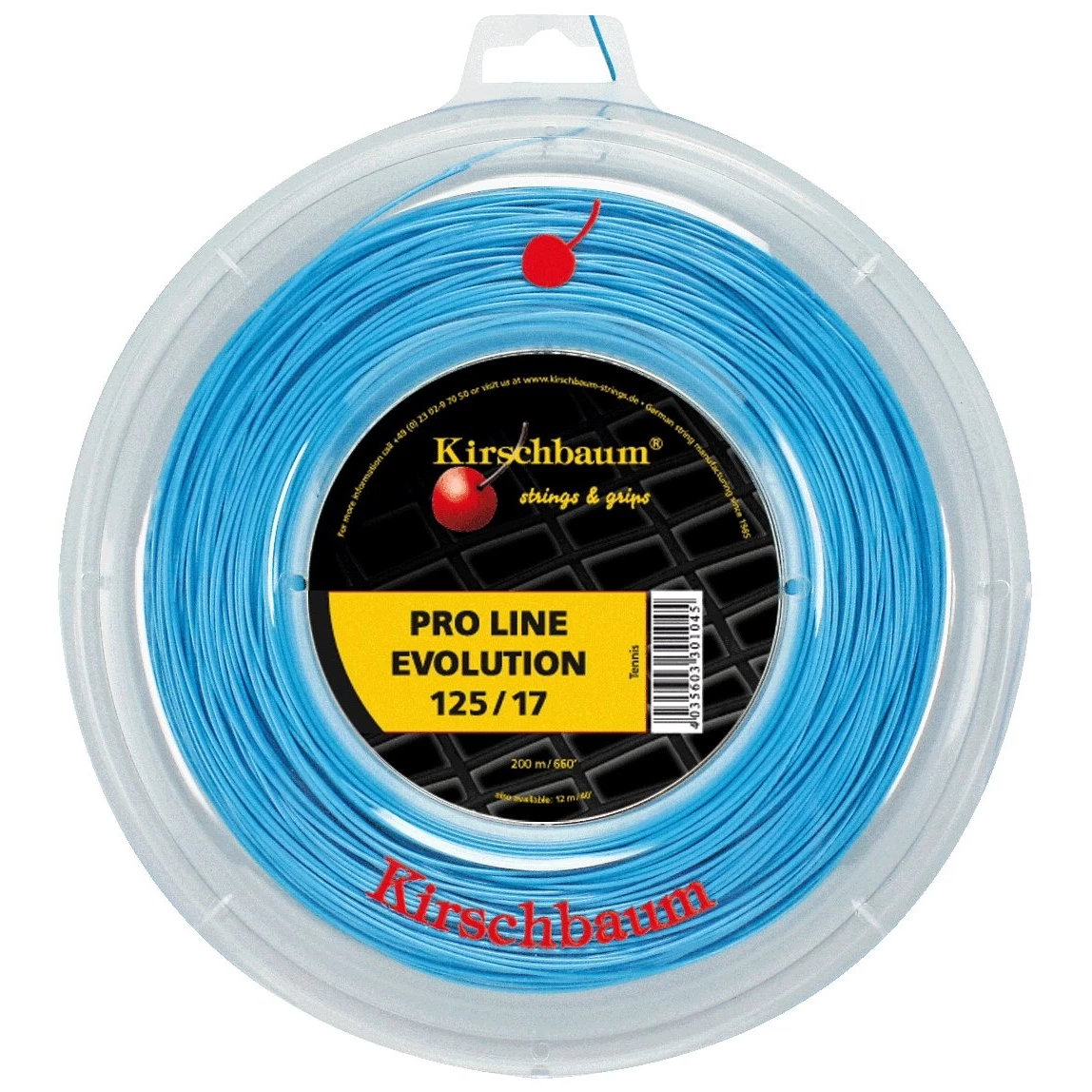 Kirschbaum Tennissaite ProLine Evolution (Haltbarkeit+Kontrolle) Blau 200m Rolle 3 Kirschbaum Tennissaite ProLine Evolution (Haltbarkeit+Kontrolle) Blau 200m Rolle