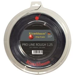 Kirschbaum Tennissaite Pro Line Rough (Haltbarkeit+Spin) Schwarz 200m Rolle
