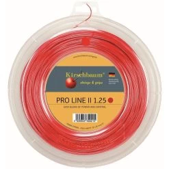 Kirschbaum Tennissaite Pro Line No II (Haltbarkeit+Kontrolle) Rot 200m Rolle
