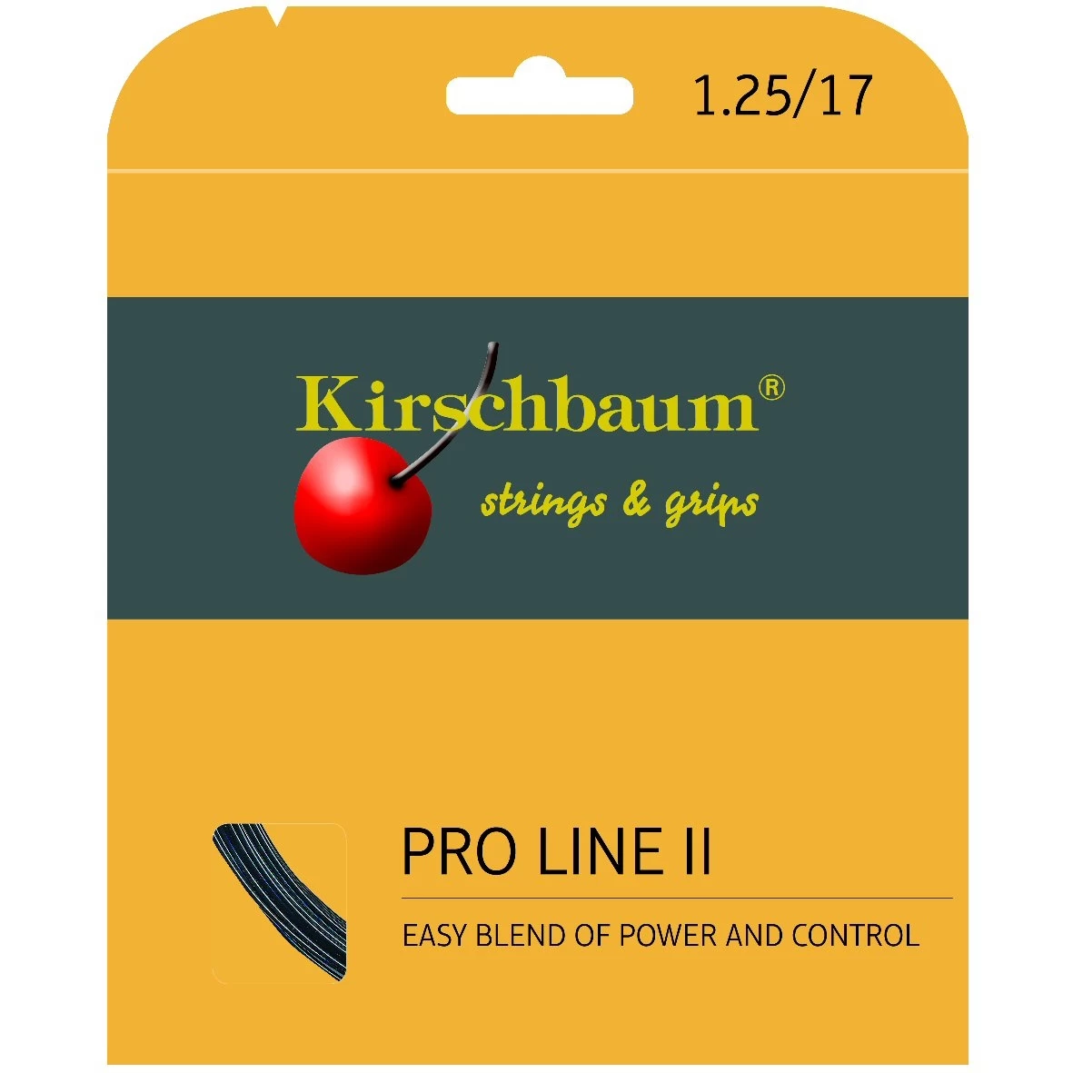 Kirschbaum Tennissaite Pro Line No II (Haltbarkeit+Kontrolle) Schwarz 12m Set 3 Kirschbaum Tennissaite Pro Line No II (Haltbarkeit+Kontrolle) Schwarz 12m Set