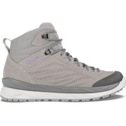 Lowa Alltag-Travelschuhe Malta Mid GTX (Veloursleder, Wasserdicht) Hellgrau Damen