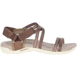 Merrell Sandale Terran 3 Cush Lattice Nubukleder Braun Damen