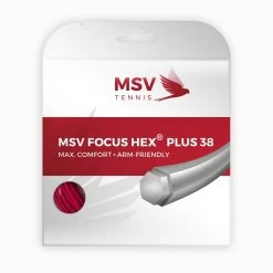 MSV Tennissaite Focus Hex Plus 38 (Haltbarkeit+Spin) Rot 12m Set