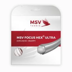 MSV Tennissaite Focus Hex Ultra (Spin+Spannungskonstanz) Weiss 12m Set