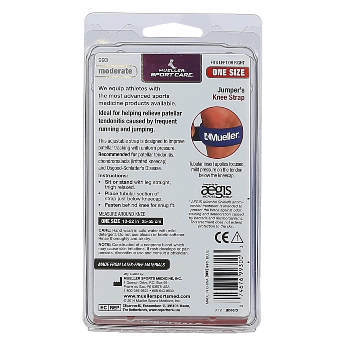 Mueller Kniegurt/Jumper's Knee Strap Blau 5 Mueller Kniegurt/Jumper's Knee Strap Blau – Bild 3