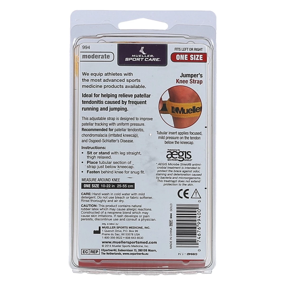 Mueller Kniegurt/Jumper's Knee Strap Gelb 5 Mueller Kniegurt/Jumper's Knee Strap Gelb – Bild 3