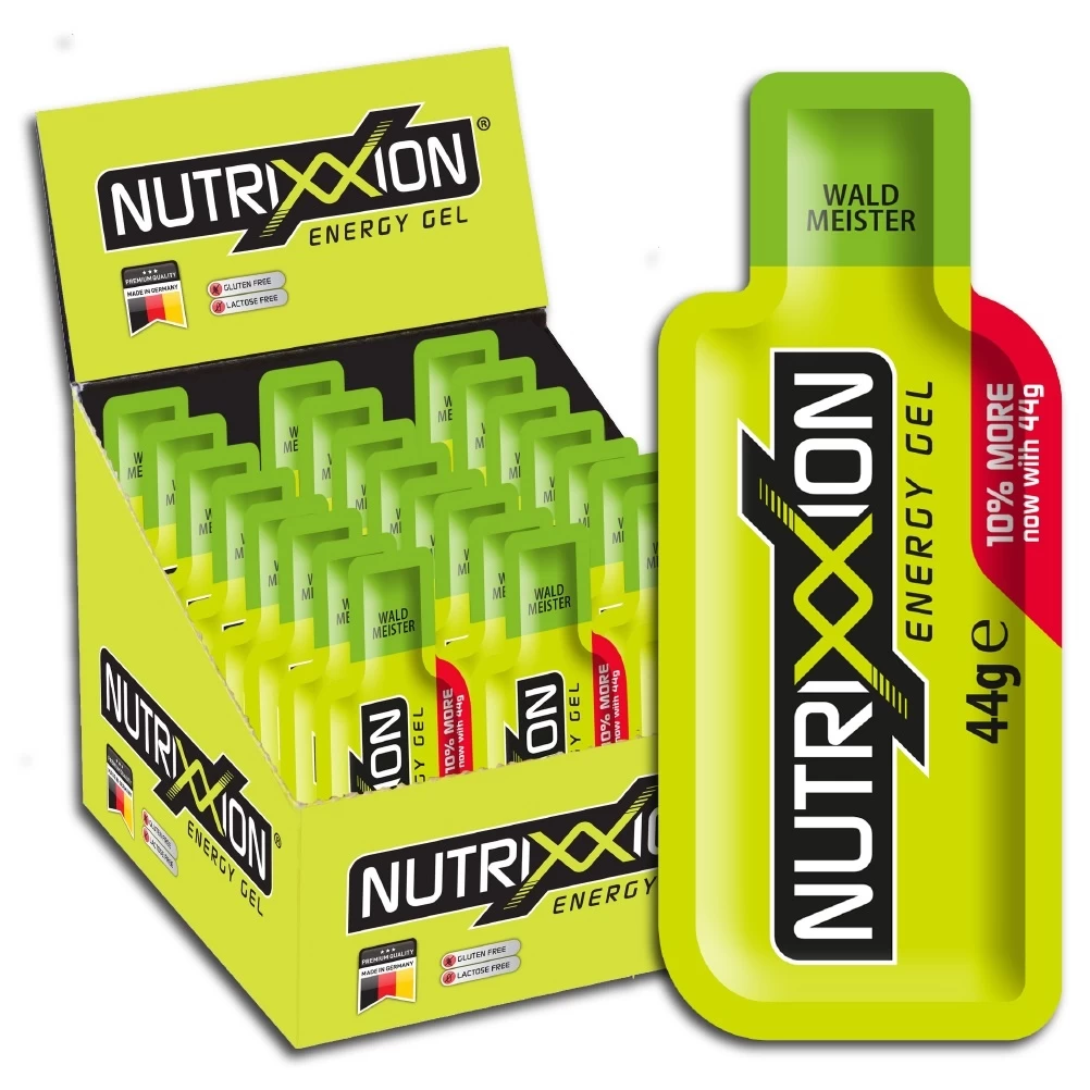 NUTRIXXION Energie Gel - Kombination Aus Lang - & Kurzkettigen (Tri-Source) Kohlenhydraten - Waldmeister 24x44g Box 3 NUTRIXXION Energie Gel - Kombination Aus Lang - & Kurzkettigen (Tri-Source) Kohlenhydraten - Waldmeister 24x44g Box