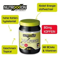 NUTRIXXION Endurance Drink - Für Den Ausdauersport & Teamsport Entwickelt - XX-Force (80mg Koffein) 700g Dose 9 NUTRIXXION Endurance Drink - Für Den Ausdauersport & Teamsport Entwickelt - XX-Force (80mg Koffein) 700g Dose -Sportausrüstung NTX end keyfacts xx 1101x1101 1