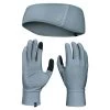 Nike Essential Stirnband + Handschuhe Set Grau - 1 Set