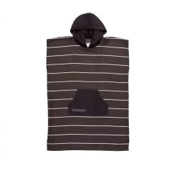 Nomadix Poncho Pinner Black Mit Kapuze (weich, Schnelltrocknend, Kein Haften Von Sand/ Tierhaaren) Schwarz 180x80cm