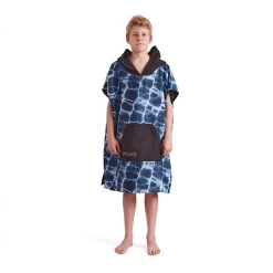 Nomadix Poncho Aqua Mit Kapuze (weich, Schnelltrocknend, Kein Haften Von Sand/ Tierhaaren) Blau 89x79cm Kinder