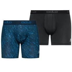 Odlo Boxershorts Active Everyday Eco Unterwäsche Blaugrün/schwarz Herren - 2er Pack