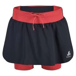 Odlo Wander-Laufrock Skirt X-Alp (leicht, Ausgezeichnete Bewegungsfreiheit) Schwarz/rot Damen -Sportausrüstung Odlo 323361 60280 Skirt X Alp Rock 2 1030x1030 1