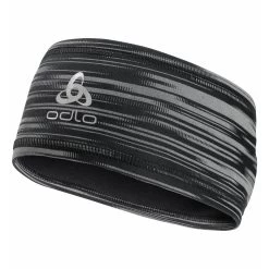 Odlo Stirnband Polyknit Light ECO Print Schwarz/reflektierend - 1 Stück