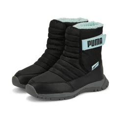 Puma Winterstiefel Nieve (wasserabweisend/gefüttert) Schwarz/türkisblau Kinder