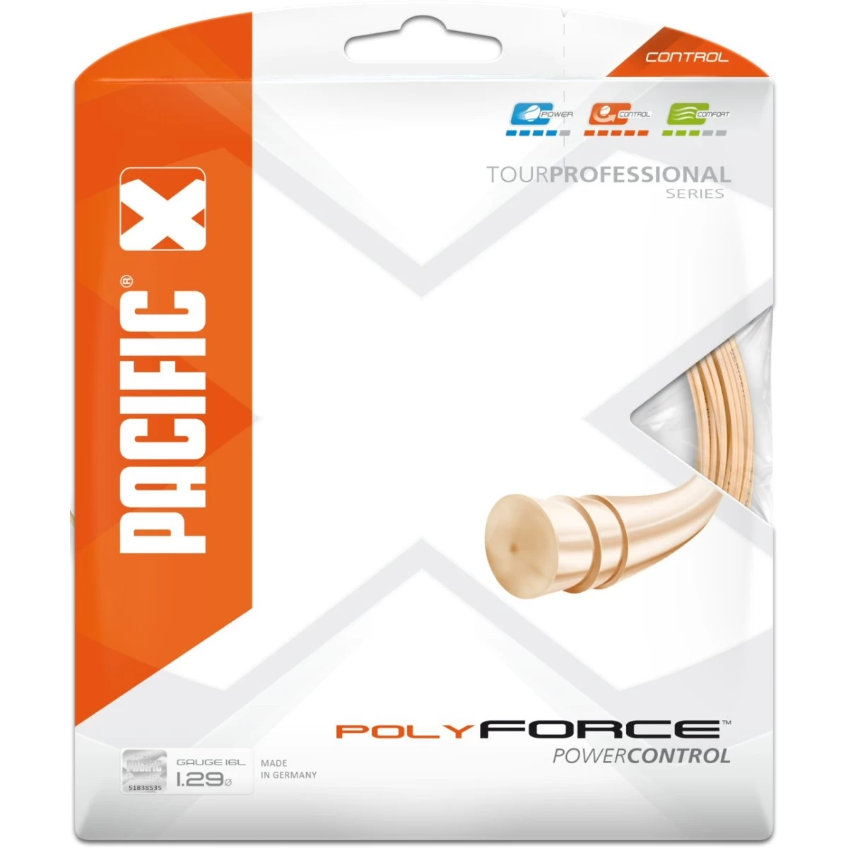 Pacific Tennissaite Poly Force (Haltbarkeit+Kontrolle) Orange 12m Set 3 Pacific Tennissaite Poly Force (Haltbarkeit+Kontrolle) Orange 12m Set