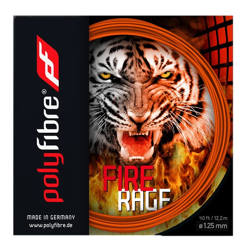Polyfibre Tennissaite Fire Rage (Haltbarkeit+Power) Orange 12m Set 3 Polyfibre Tennissaite Fire Rage (Haltbarkeit+Power) Orange 12m Set