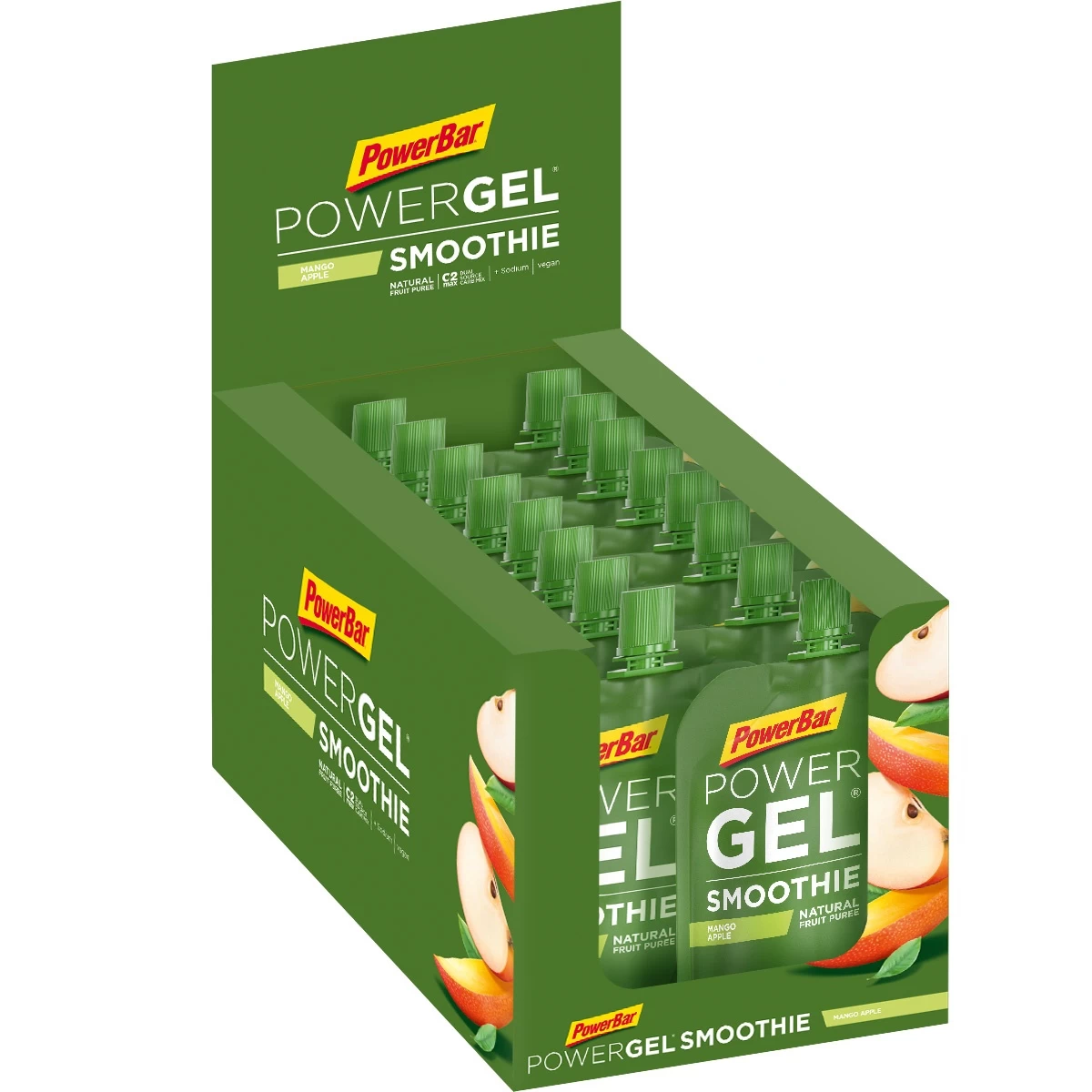 PowerBar PowerGel Smoothies Mango/Apfel 16x90g Box 3 PowerBar PowerGel Smoothies Mango/Apfel 16x90g Box