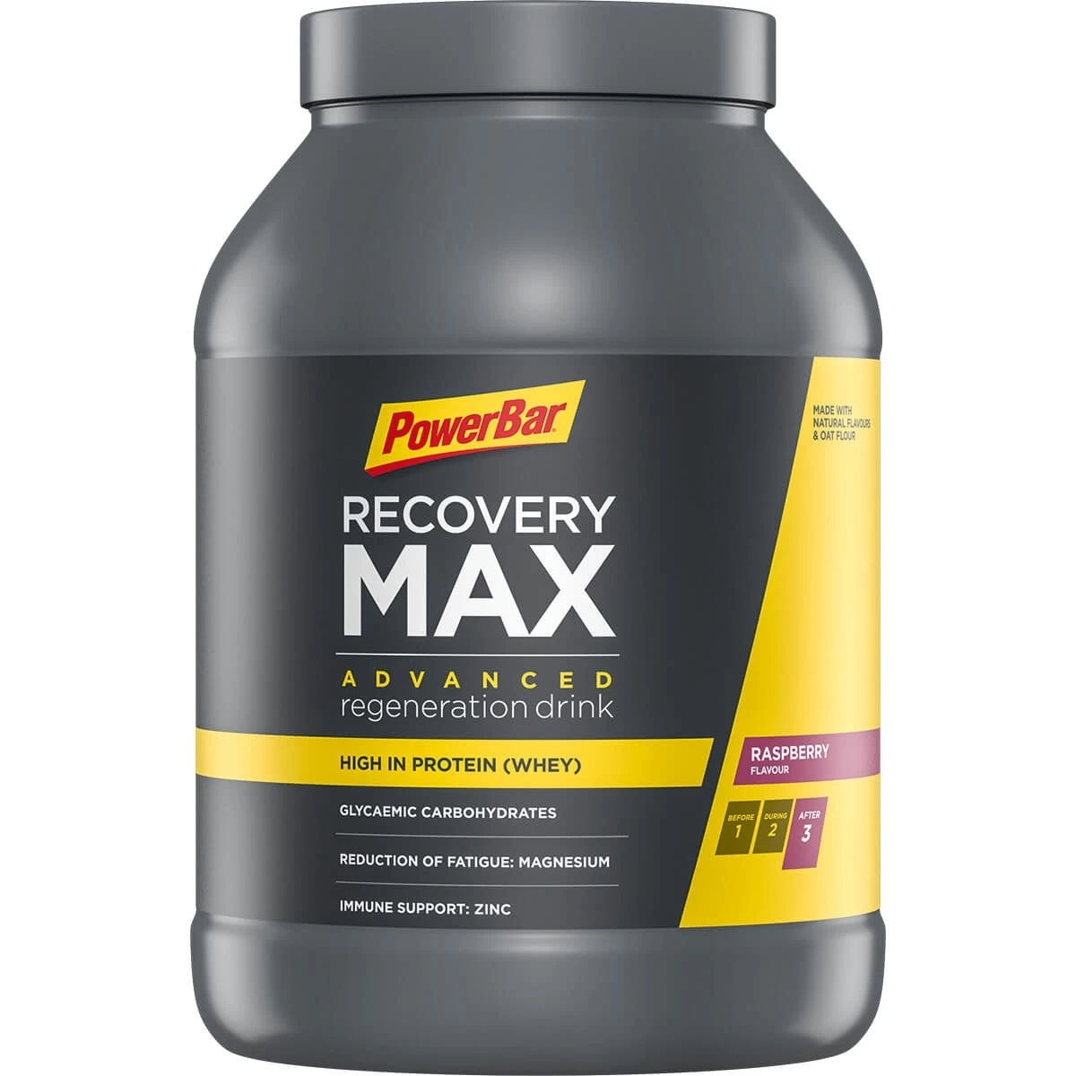 PowerBar Recovery Max Regeneration Drink (hoch-glykämische Kohlenhydrate Mit Protein) Himbeere 1144g Dose 3 PowerBar Recovery Max Regeneration Drink (hoch-glykämische Kohlenhydrate Mit Protein) Himbeere 1144g Dose