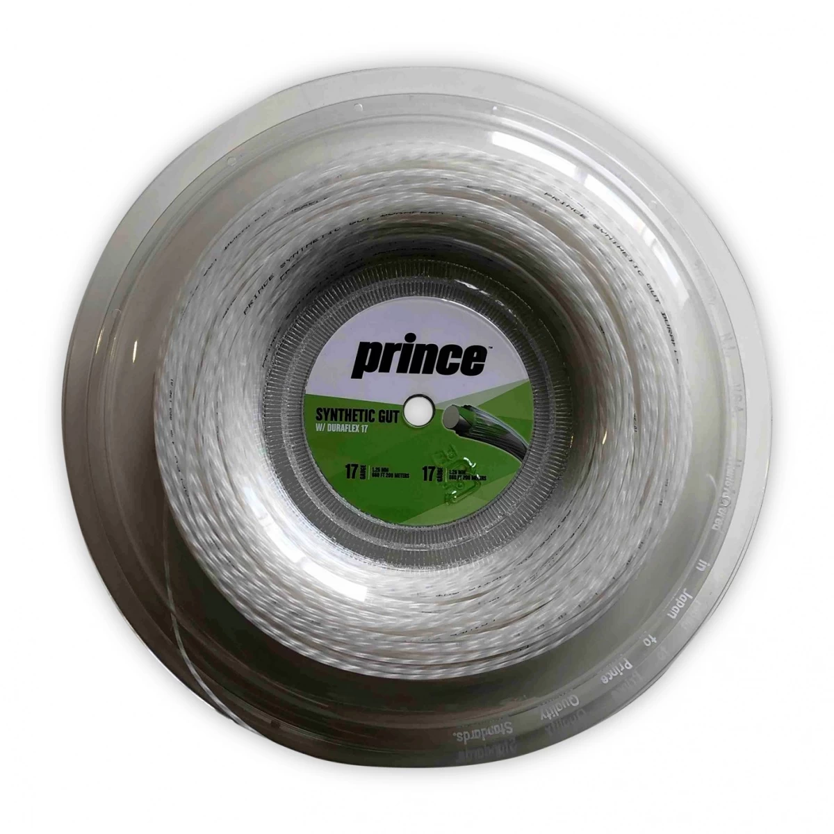 Prince Tennissaite Synthetic Gut Mit Duraflex (Allround+Haltbarkeit) Weiss 200m Rolle 3 Prince Tennissaite Synthetic Gut Mit Duraflex (Allround+Haltbarkeit) Weiss 200m Rolle