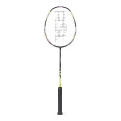 RSL Badmintonschläger Nova 05 (ausgewogen, Flexibel) Schwarz/gelb/violett - Besaitet -