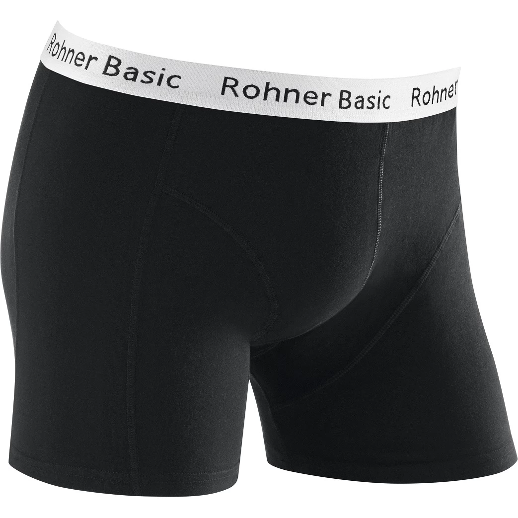 Rohner Boxershort Basic Unterwäsche Schwarz/weiss Herren - 1 Stück 3 Rohner Boxershort Basic Unterwäsche Schwarz/weiss Herren - 1 Stück