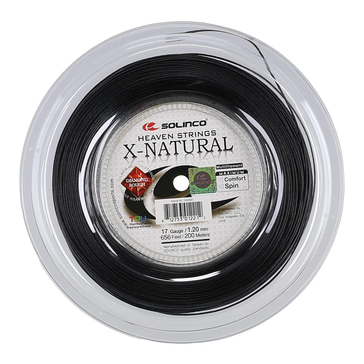 Solinco Tennissaite X Natural (Armschonung+Touch) Schwarz 200m Rolle 3 Solinco Tennissaite X Natural (Armschonung+Touch) Schwarz 200m Rolle