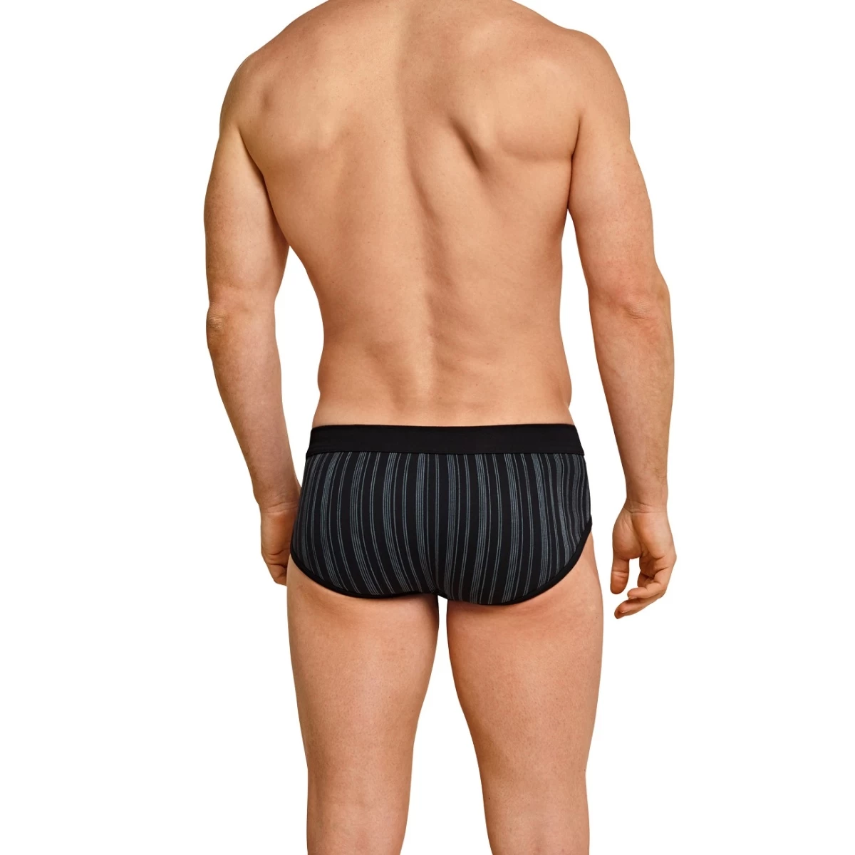 Schiesser Sportslip Original Feinripp Mit Eingriff Schwarz Gestreift Herren 5 Schiesser Sportslip Original Feinripp Mit Eingriff Schwarz Gestreift Herren – Bild 3