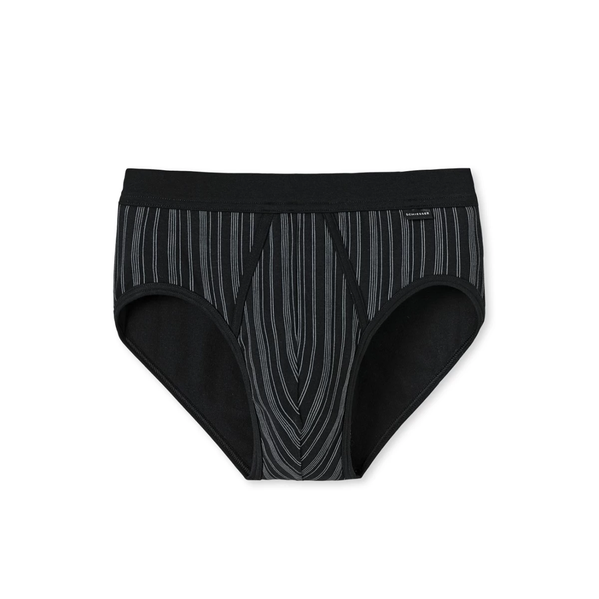 Schiesser Sportslip Original Feinripp Mit Eingriff Schwarz Gestreift Herren 4 Schiesser Sportslip Original Feinripp Mit Eingriff Schwarz Gestreift Herren – Bild 2