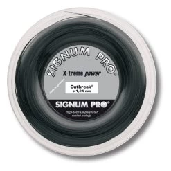 Signum Pro Tennissaite Outbreak (Haltbarkeit+Power) Anthrazit 200 Meter Rolle