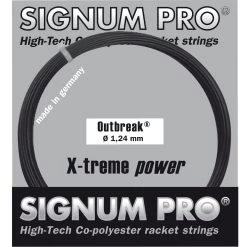 Signum Pro Tennissaite Outbreak (Haltbarkeit+Power) Anthrazitgrau 12m Set