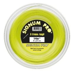 Signum Pro Tennissaite Triton (Haltbarkeit+Spin) Lemongelb 200m Rolle