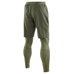 Skins Funktionshose 5-Series Superpose Long Tight (2-in-1 Skins Tights Mit Überhose) Khakigrün Herren -Sportausrüstung Skins SK SF00500390573 2in1 Hose Tight Superpose 2 1200x1200 1