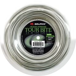 Solinco Tennissaite Tour Bite (Haltbarkeit+Spin) Silber 200m Rolle