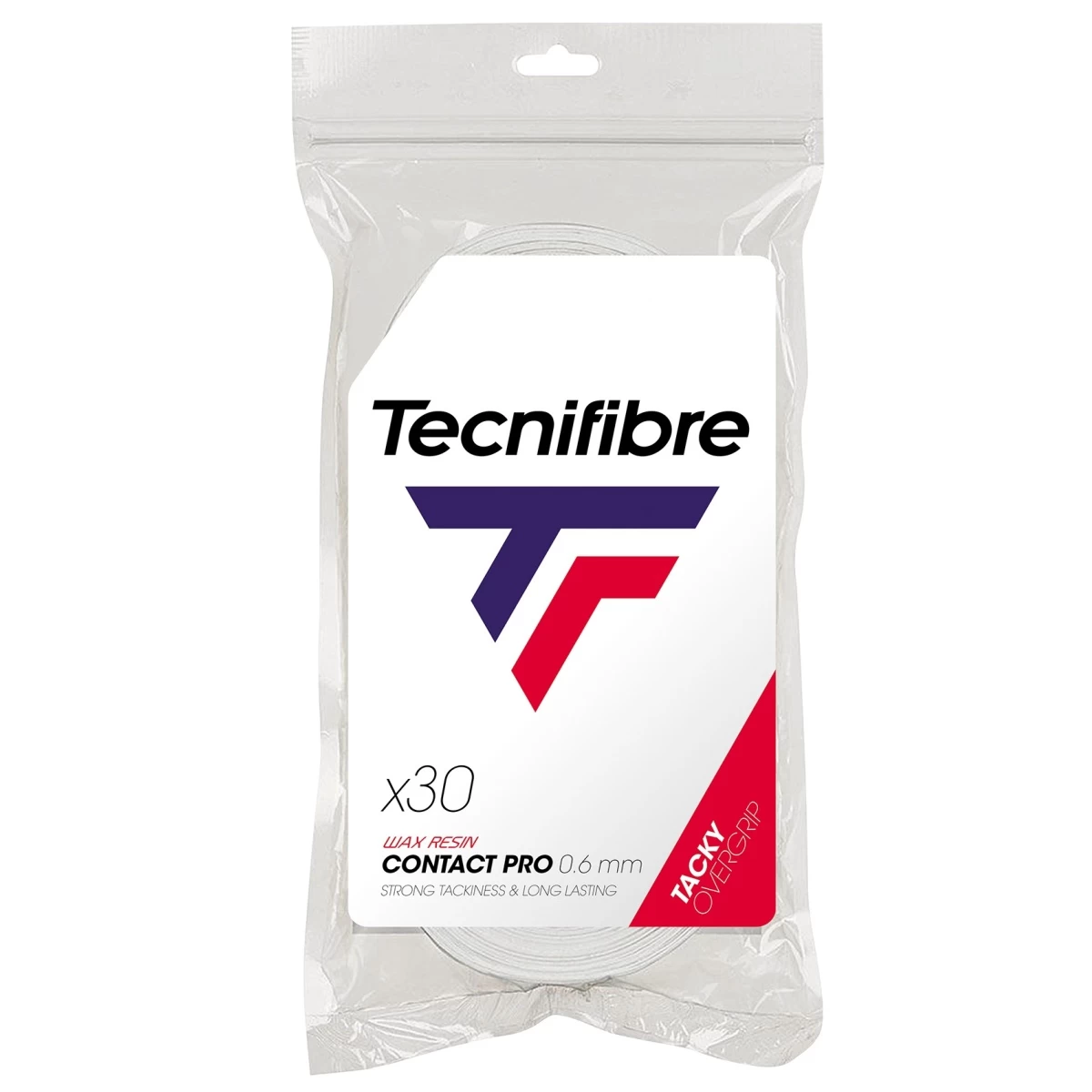 Tecnifibre Overgrip Contact Pro 0.6mm (Griffigkeit) Weiss - 30er Clip-Beutel 3 Tecnifibre Overgrip Contact Pro 0.6mm (Griffigkeit) Weiss - 30er Clip-Beutel