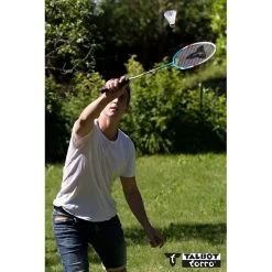 Talbot Torro Badminton-Set 4-Fighter (4xSchläger, 3xBälle, Netz+Pfosten, Hülle) - 1 Set -Sportausrüstung Talbot Torra 449408 4 Fighter Set Verpackung205 600x600 1