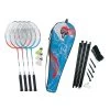 Talbot Torro Federball-Set 4-Fighter NEW (4xSchläger, 3xBälle, Netz+Pfosten, Hülle) - 1 Set -Sportausrüstung Talbot Torro Badminton Set 4 Fighter 449416 6 1111x1111 1